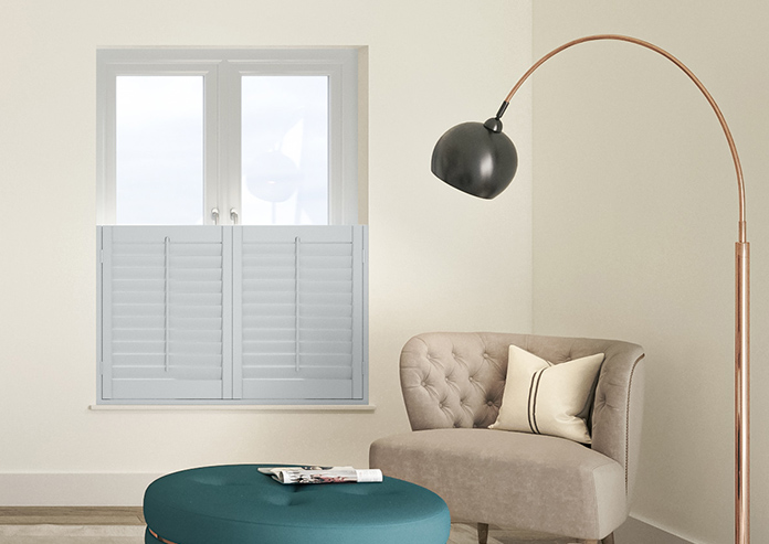 Kensington, Cloud Grey - Cafe Style Plantation Shutter - Image 6